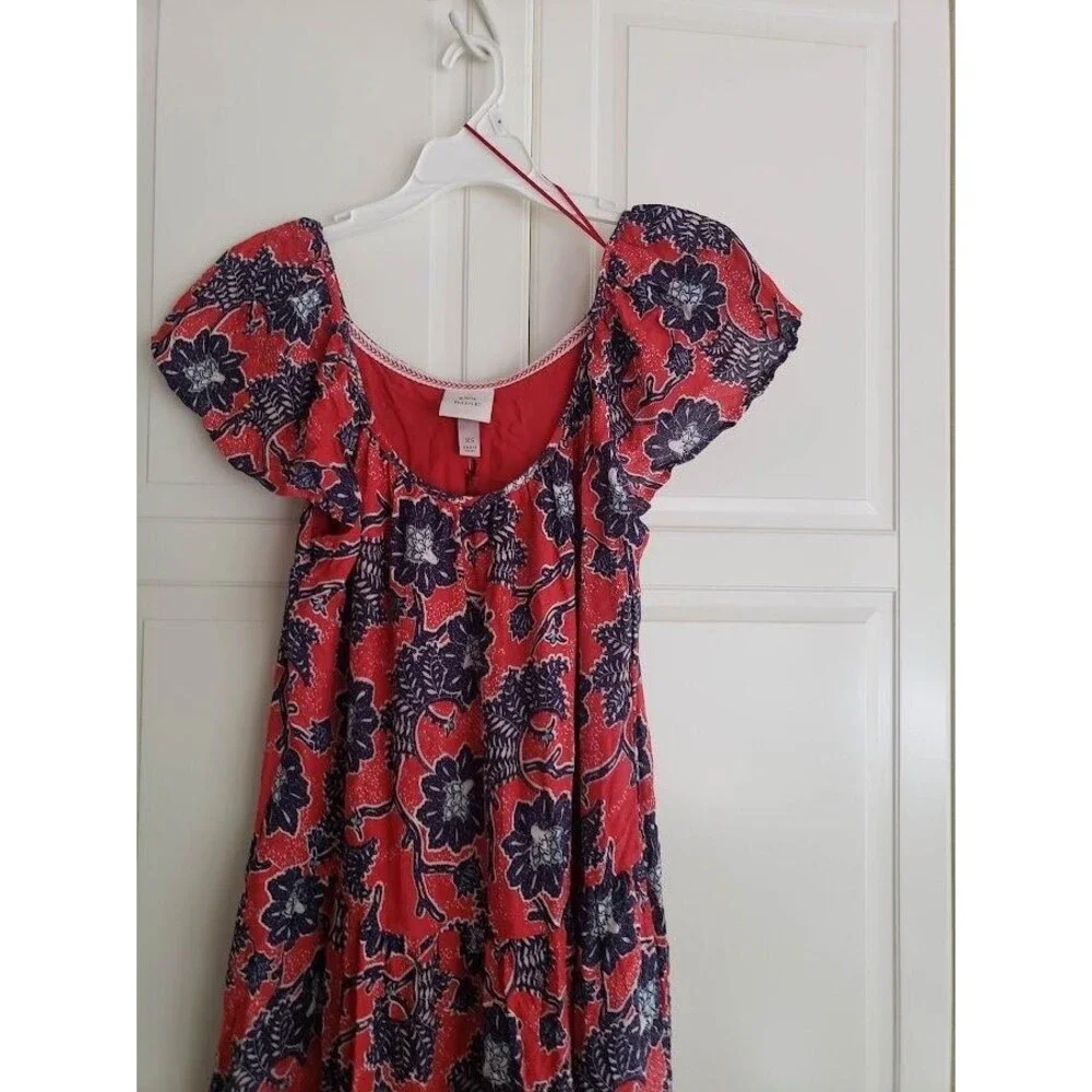 Knox Rose Red Floral Flutter Sleeve Midi Dress -Womens XS - NEW - Picture 4 of 6